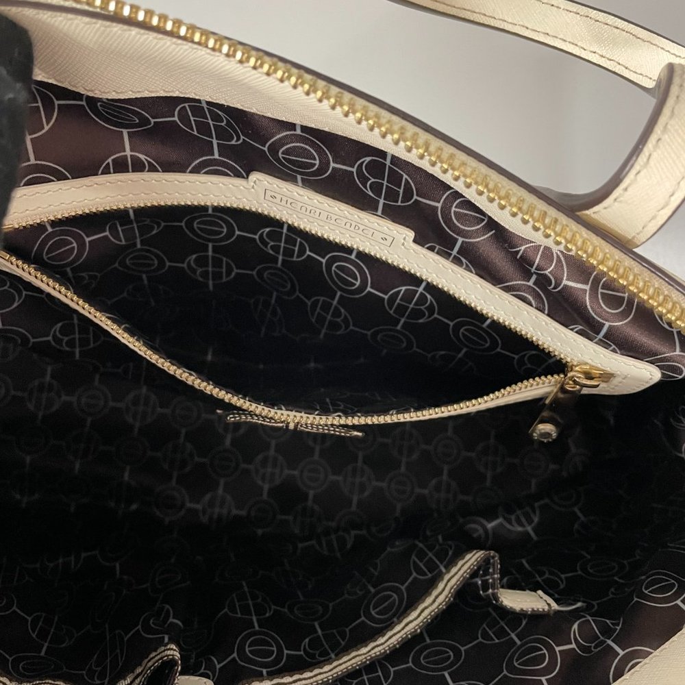Henri Bendel Cream Satchel with Gold Accents - Picture 11 of 15